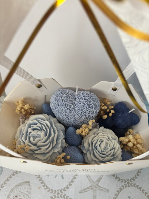 Blue Candle Arrangement