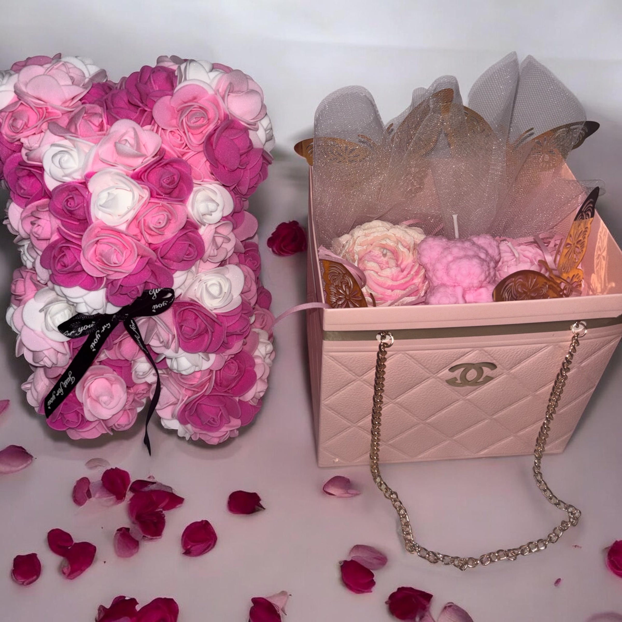 Pink Candle Arrangement