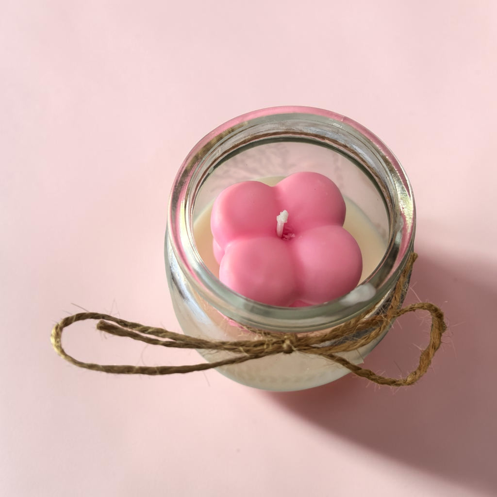 Pink Candle Bubble Flower